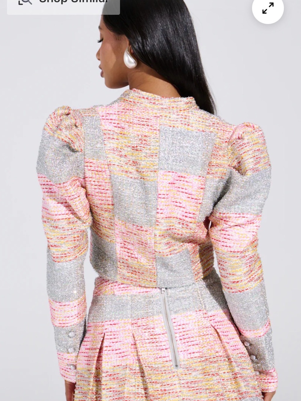 HOLD ON TIGHT TWEED BLAZER AND SKIRT SET